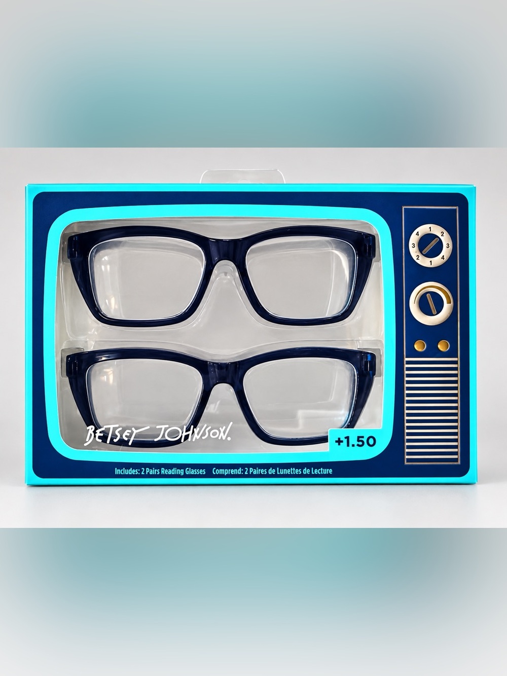 Betsey Johnson Reading Glasses +1.50 Blue Two Pairs